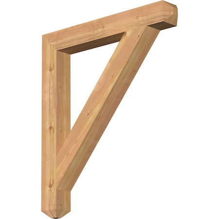 Ekena Millwork Traditional Craftsman Smooth Bracket, Western Red Cedar, 3 1/2"W x 28"D x 32"H BKT04X28X32TRA04SWR